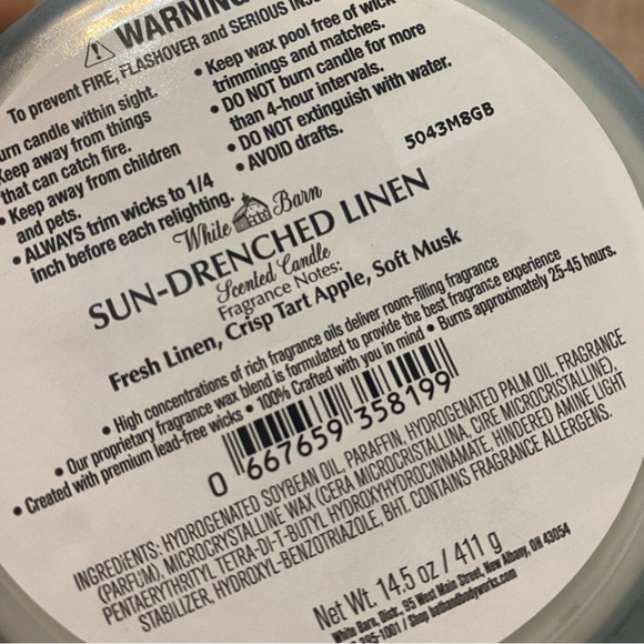 New ~ {Bath & Body Works} 3-Wick Candle | Sun Drenched Linen (14.5 oz) - Picture 10 of 13